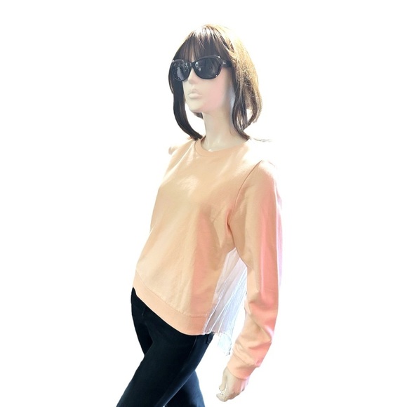 J. Crew Woman's Tie-Back Pullover Sweatshirt in Peach Blush, Size S - Picture 3 of 5